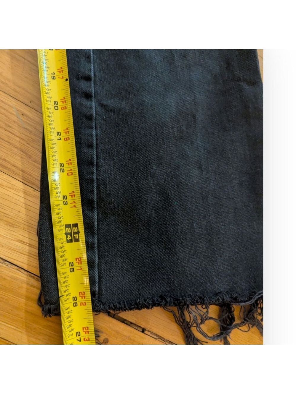 Free People Black Distressed Denim Ankle Jeans Size 28 - Picture 11 of 11